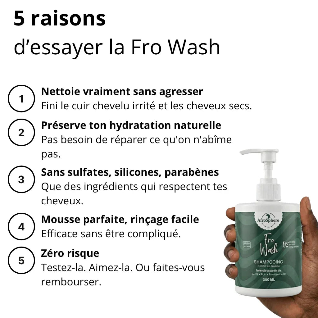 Fro Wash - Shampooing Doux et Hydratant - Afrosphère