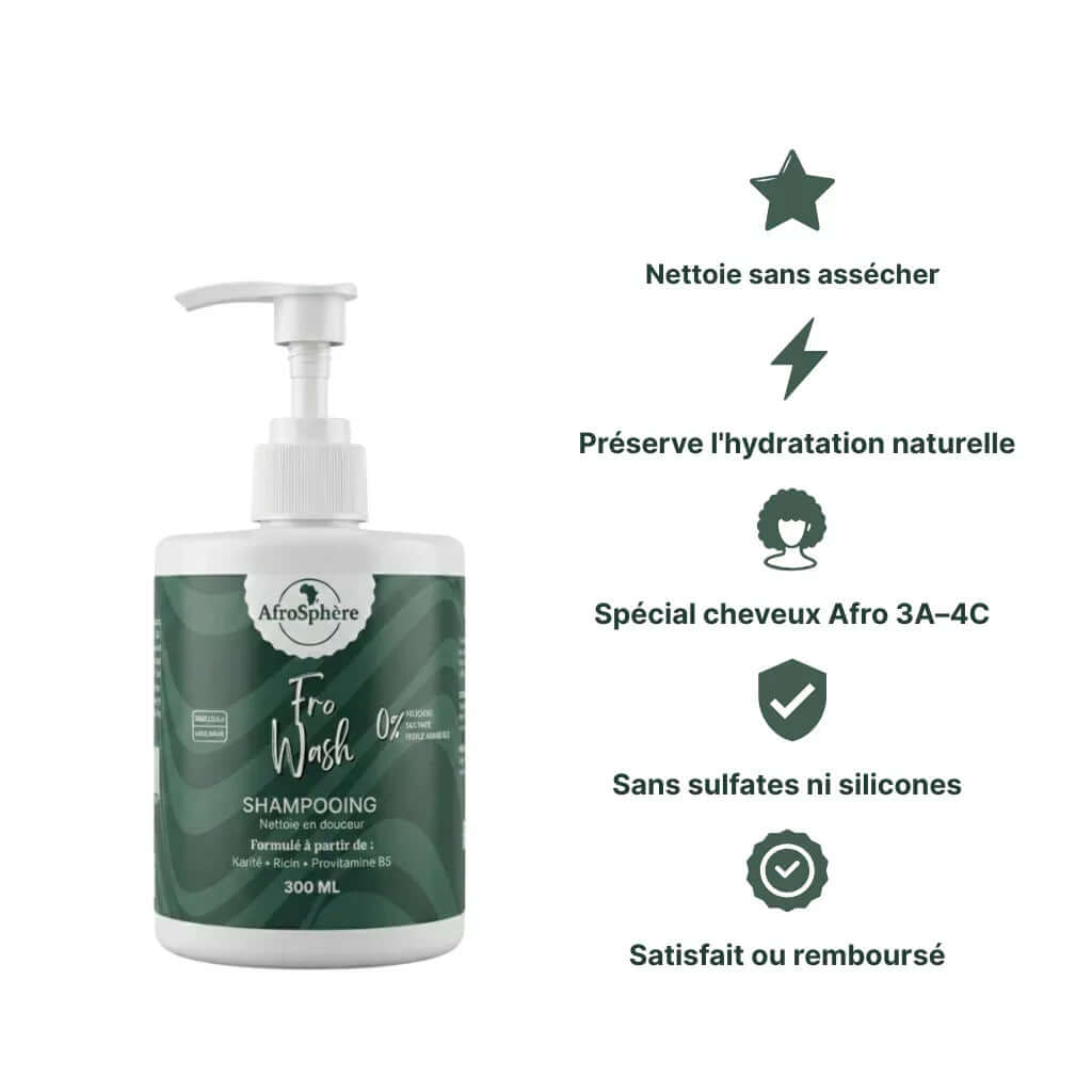 Fro Wash - Shampooing Doux et Hydratant - Afrosphère
