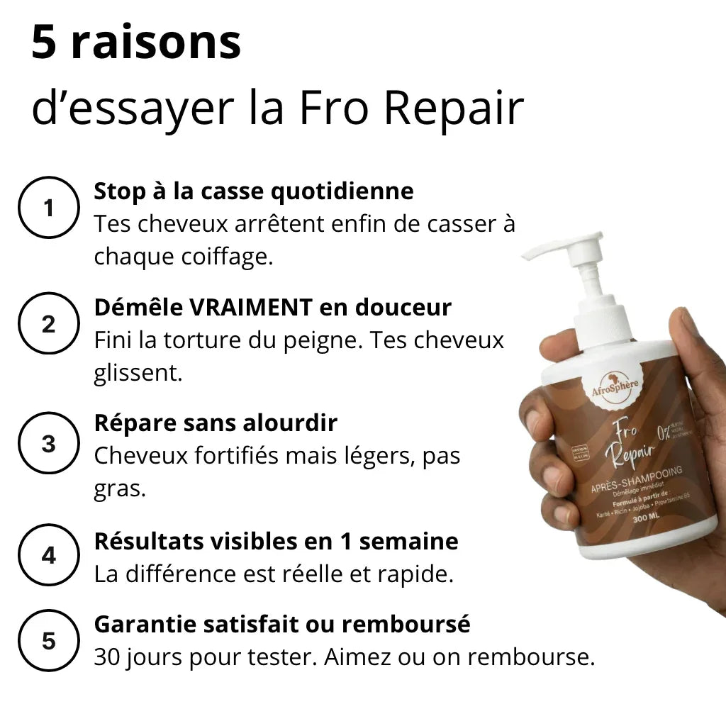 Fro Repair - Après-shampooing réparateur et démêlant - Afrosphère